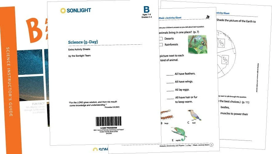 Extra Science B Student Activity Sheets - 2024 Version